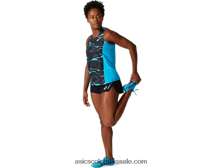 mujer Asics camiseta de malla ligera agua digital 20X82N4075