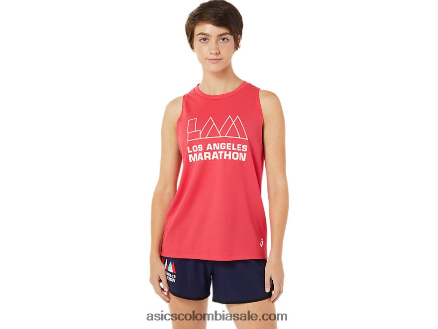 mujer Asics camiseta lam ready-set ii píxel rosa 20X82N3614