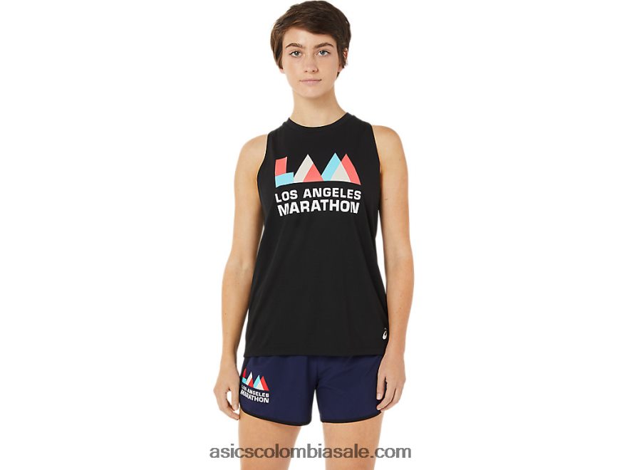 mujer Asics camiseta lam ready-set ii rendimiento negro 20X82N3616
