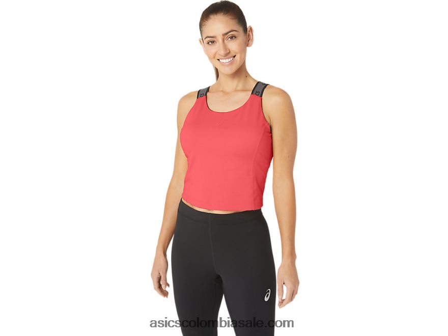 mujer Asics camiseta sin mangas corta fit sana coral ardiente 20X82N2279
