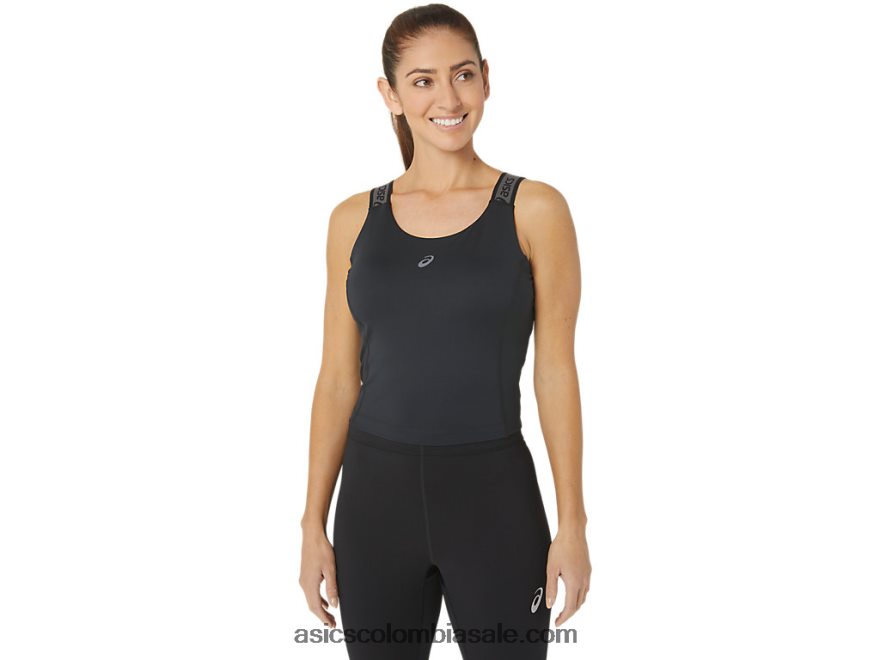 mujer Asics camiseta sin mangas corta fit sana rendimiento negro 20X82N2357
