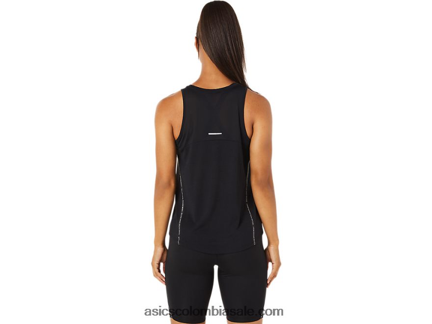 mujer Asics tanque de carreras rendimiento negro 20X82N3345