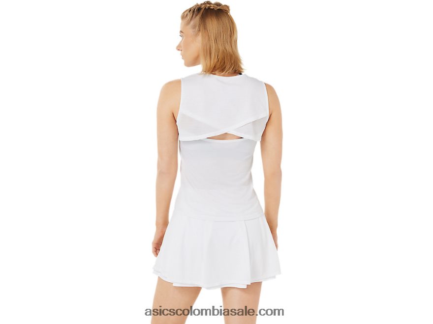 mujer Asics tanque de coincidencia blanco brillante 20X82N3478