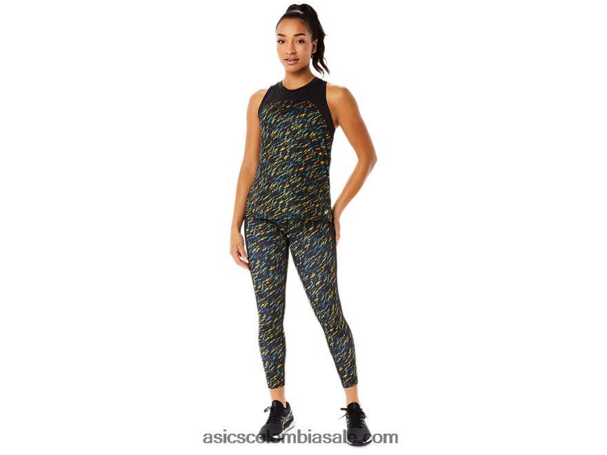mujer Asics tanque de funcionamiento pr lyte sombra de noche/estampado de salvia 20X82N3386