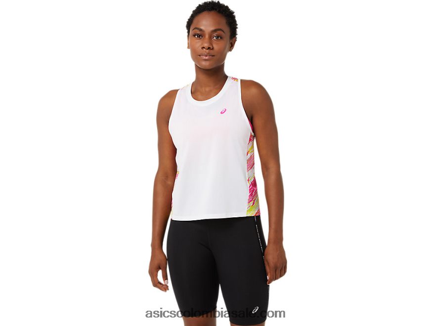 mujer Asics tanque de inyección de color brillo rosa 20X82N3373