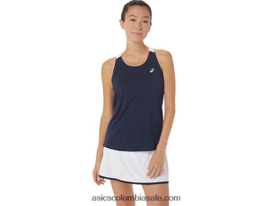 mujer Asics tanque de la corte medianoche/blanco brillante 20X82N2464