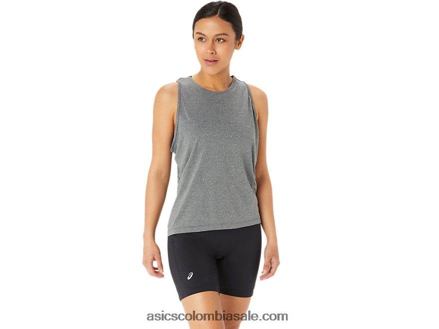mujer Asics tanque de lyte listo para usar brezo gris oscuro 20X82N2294