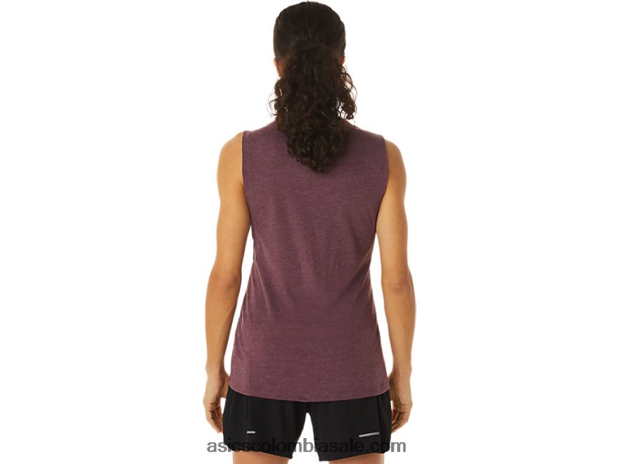 mujer Asics tanque de músculo de montaña Brezo profundo de Marte 20X82N2832