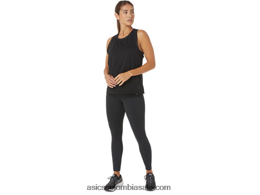 mujer Asics tanque de malla kate rendimiento negro 20X82N2811