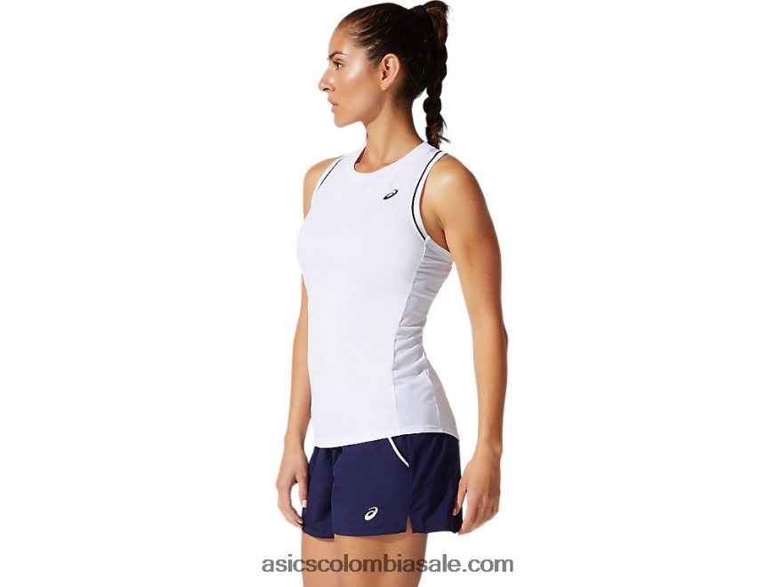 mujer Asics tanque de tuberías blanco brillante 20X82N3876
