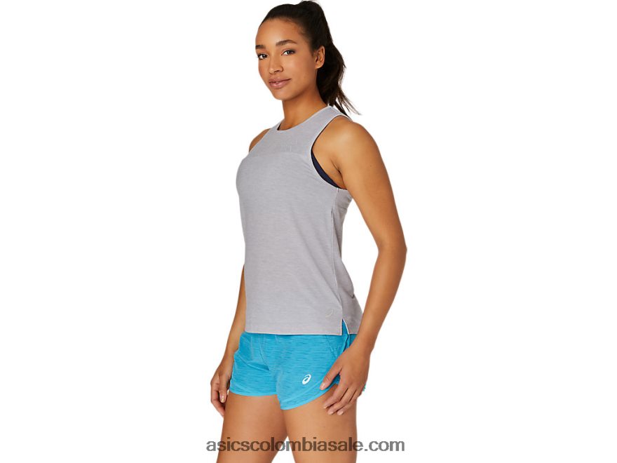 mujer Asics tanque muscular brezo gris piamonte 20X82N4116