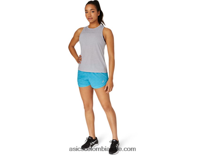 mujer Asics tanque muscular brezo gris piamonte 20X82N4116