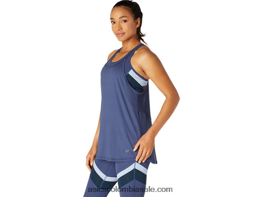 mujer Asics tanque trueno azul 20X82N3750