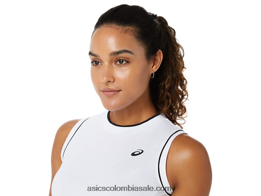 mujer Asics vestido blanco brillante 20X82N3481