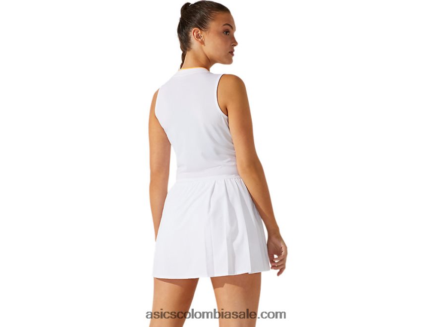 mujer Asics vestido de partido blanco brillante/blanco brillante 20X82N4067