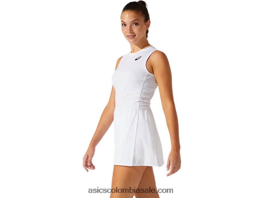 mujer Asics vestido de partido blanco brillante/blanco brillante 20X82N4067