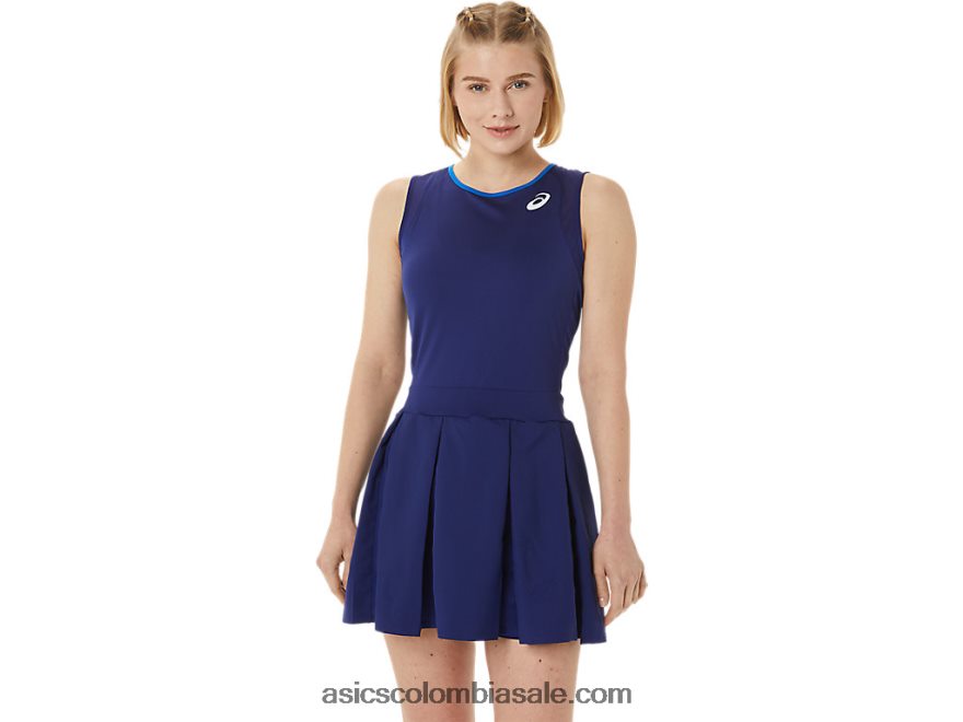 mujer Asics vestido de partido buceo azul 20X82N3042