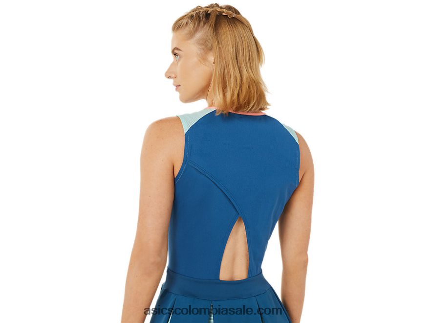 mujer Asics vestido de partido índigo claro 20X82N3502