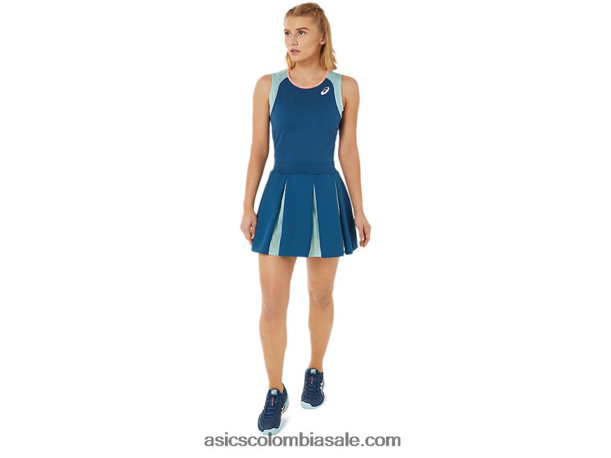 mujer Asics vestido de partido índigo claro 20X82N3502