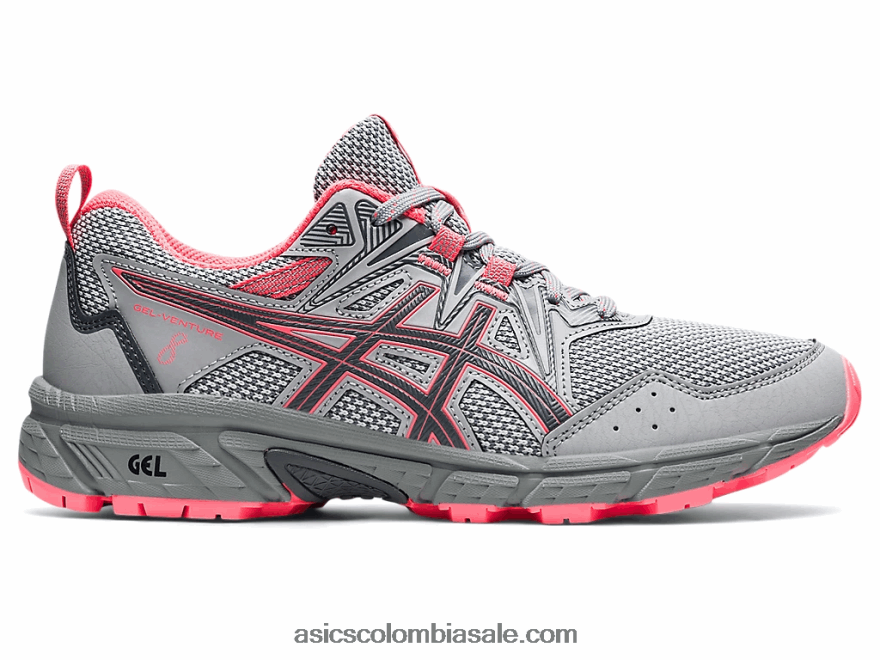 mujer Asics empresa de gel 8 gris piedmont/coral ardiente 20X82N3611