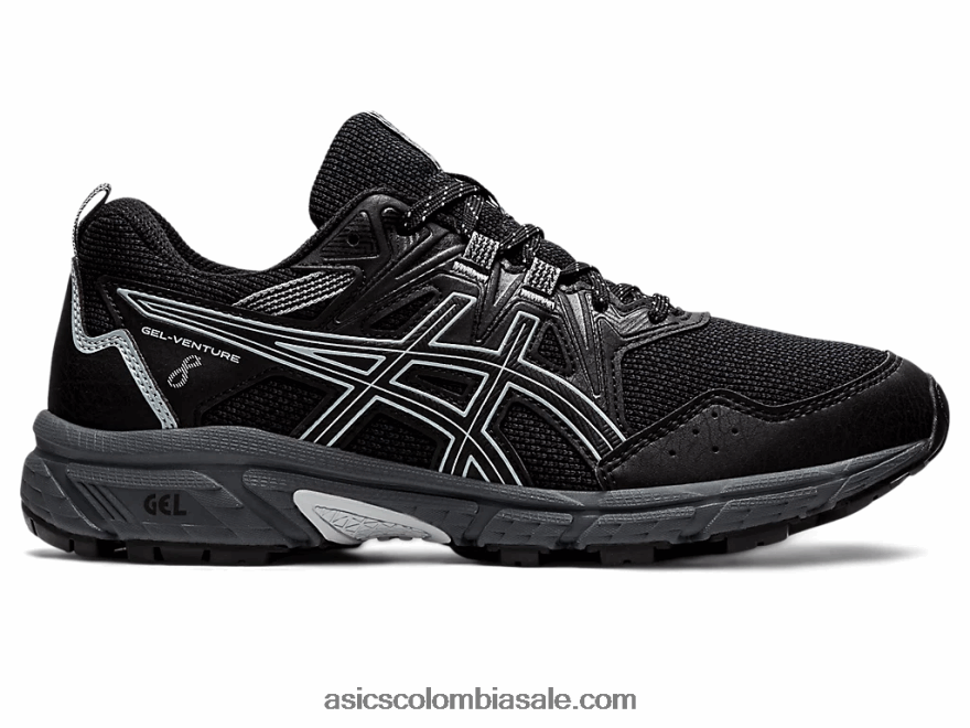 mujer Asics empresa de gel 8 negro/gris piedmont 20X82N3475
