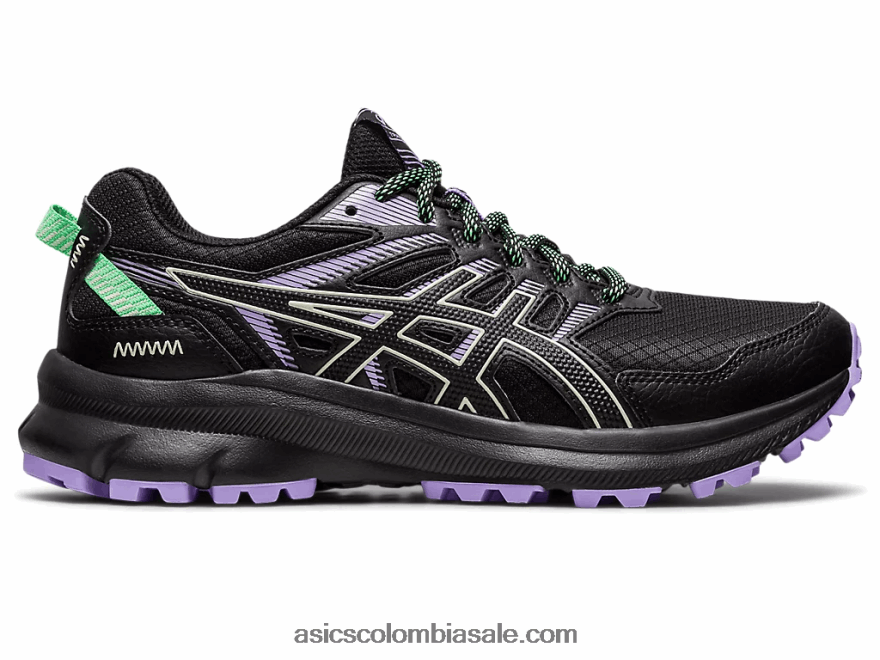 mujer Asics explorador de senderos 2 negro/verde susurro 20X82N2421