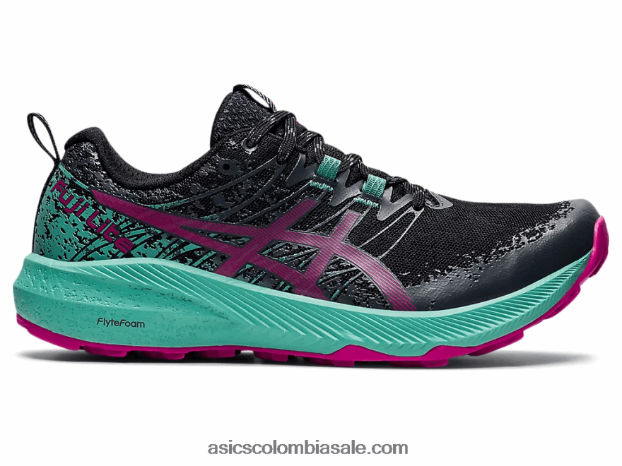 mujer Asics fuji lite 2 negro/rojo fucsia 20X82N3586