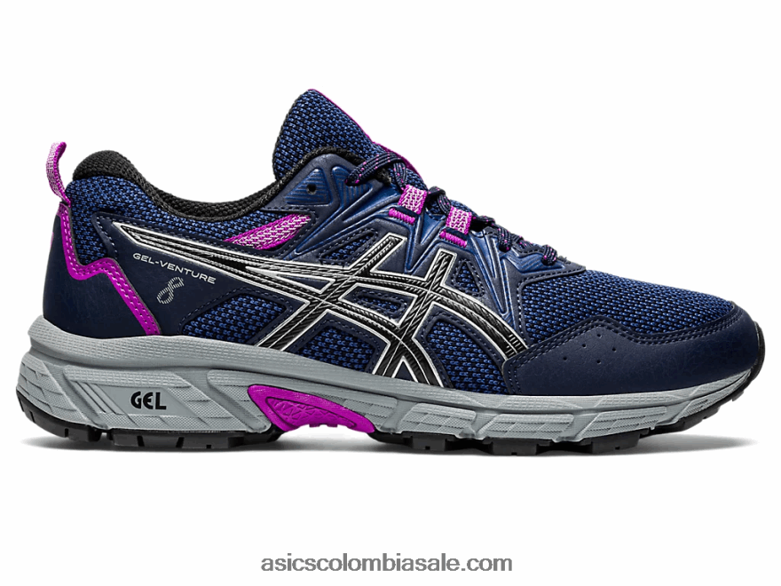 mujer Asics gel-venture 8 de ancho medianoche/plata pura 20X82N2945