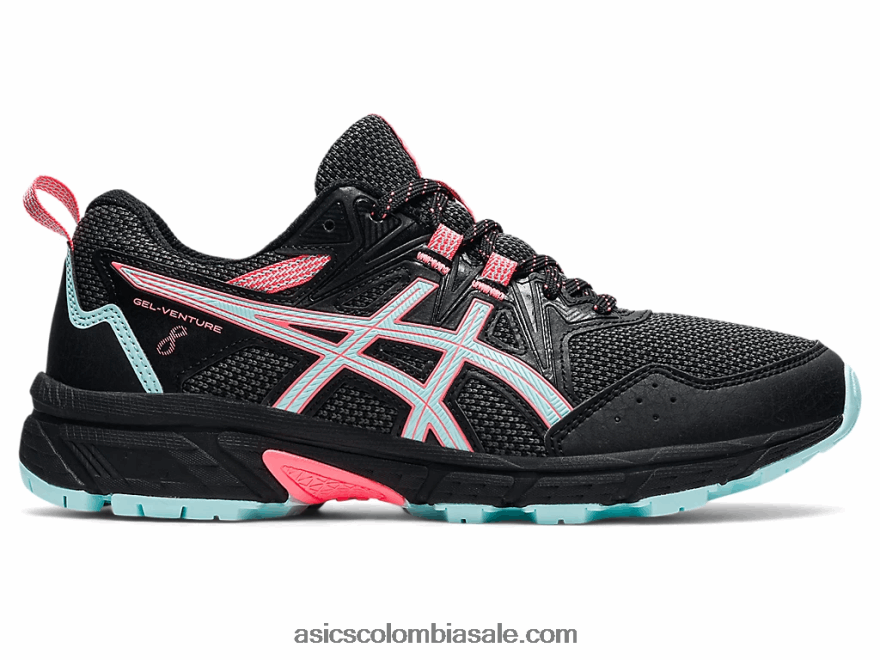 mujer Asics gel-venture 8 de ancho negro/azul claro 20X82N3547