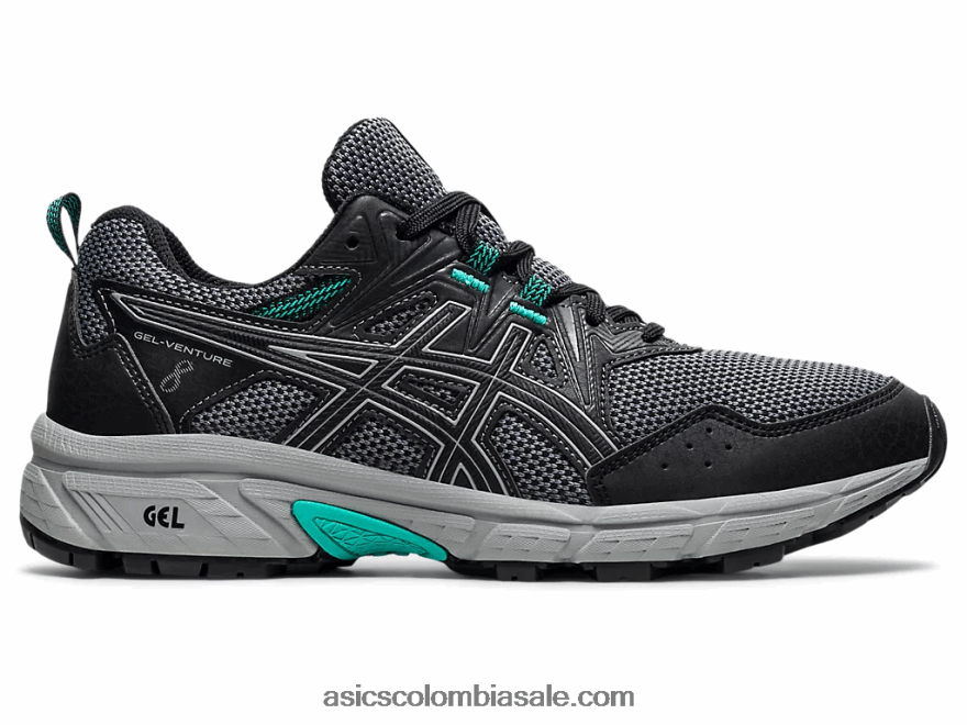 mujer Asics gel-venture 8 de ancho negro/hoja de roca 20X82N3946