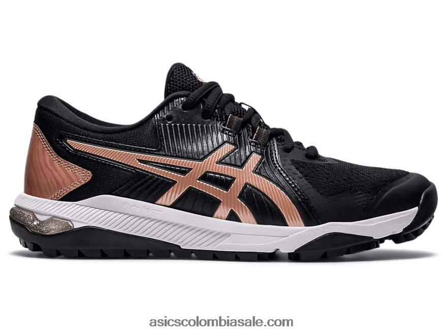 mujer Asics deslizamiento de curso de gel negro/oro rosa 20X82N4056