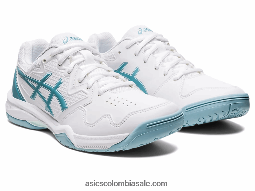 mujer Asics gel dedicado 7 blanco/azul humo 20X82N3181