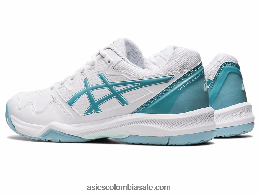 mujer Asics gel dedicado 7 blanco/azul humo 20X82N3181
