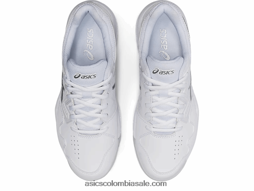 mujer Asics gel dedicado 7 blanco/plata pura 20X82N3768