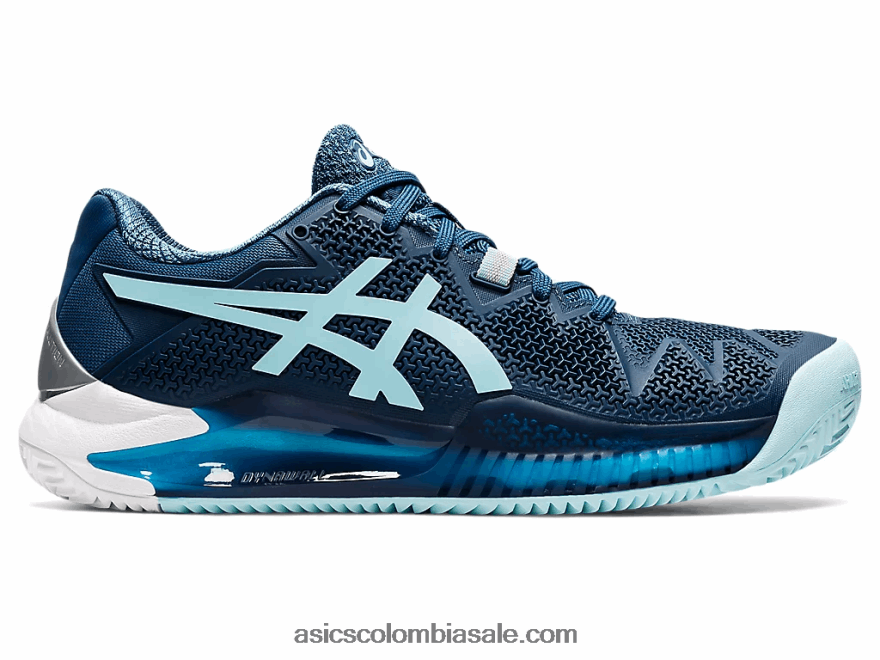mujer Asics gel-resolución 8 arcilla índigo claro/azul claro 20X82N3259