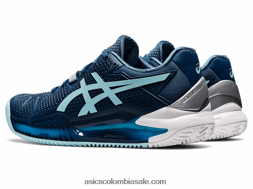 mujer Asics gel-resolución 8 arcilla índigo claro/azul claro 20X82N3259