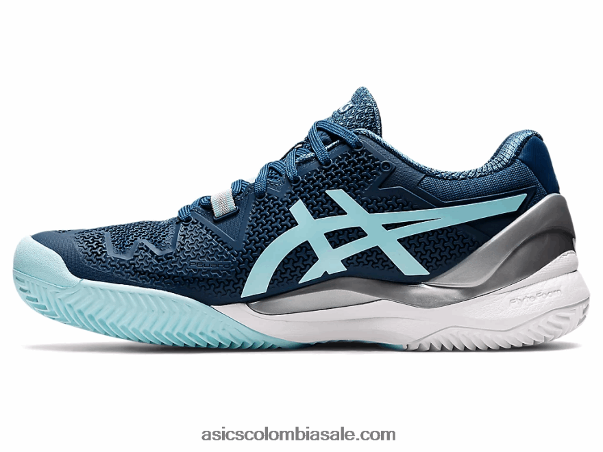 mujer Asics gel-resolución 8 arcilla índigo claro/azul claro 20X82N3259