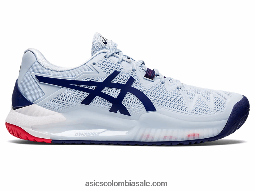 mujer Asics gel-resolución 8 de ancho cielo suave/azul marino 20X82N3107