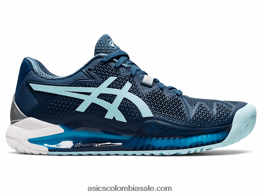 mujer Asics gel-resolución 8 de ancho índigo claro/azul claro 20X82N3521