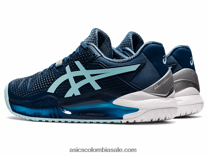 mujer Asics gel-resolución 8 de ancho índigo claro/azul claro 20X82N3521