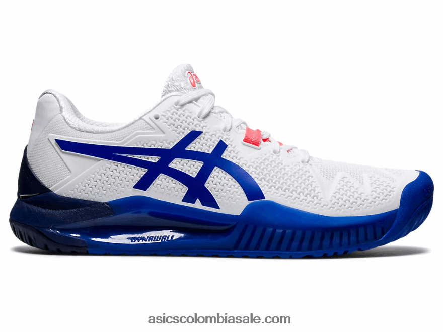mujer Asics resolución de gel 8 blanco/azul lapislázuli 20X82N3867
