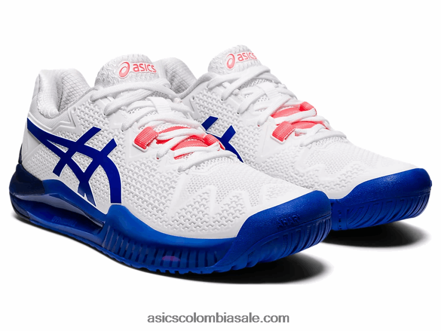 mujer Asics resolución de gel 8 blanco/azul lapislázuli 20X82N3867