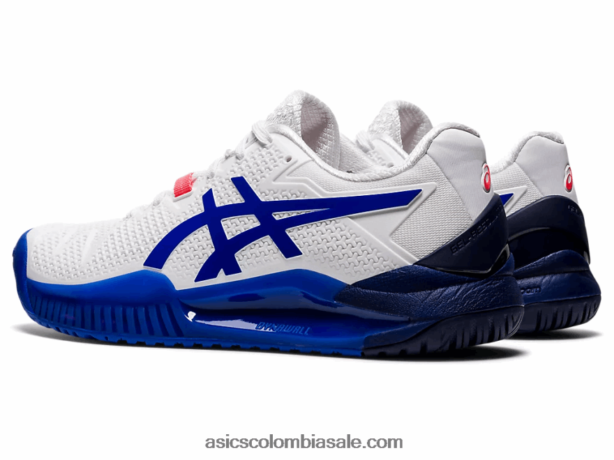 mujer Asics resolución de gel 8 blanco/azul lapislázuli 20X82N3867