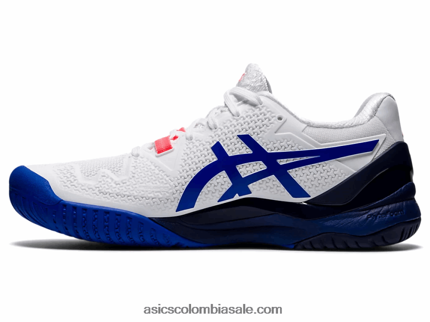 mujer Asics resolución de gel 8 blanco/azul lapislázuli 20X82N3867
