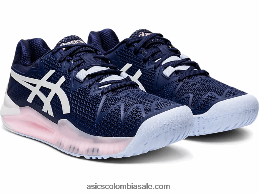 mujer Asics resolución de gel 8 chaquetón/blanco 20X82N4185