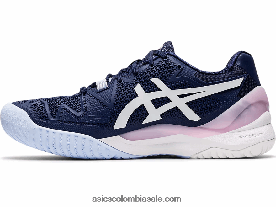 mujer Asics resolución de gel 8 chaquetón/blanco 20X82N4185