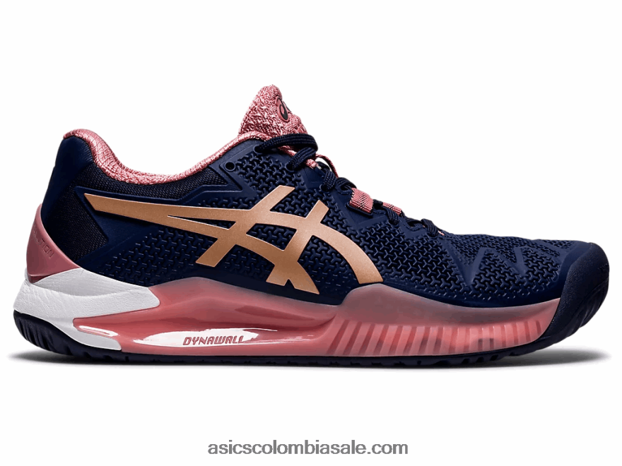 mujer Asics resolución de gel 8 chaquetón/oro rosa 20X82N3894