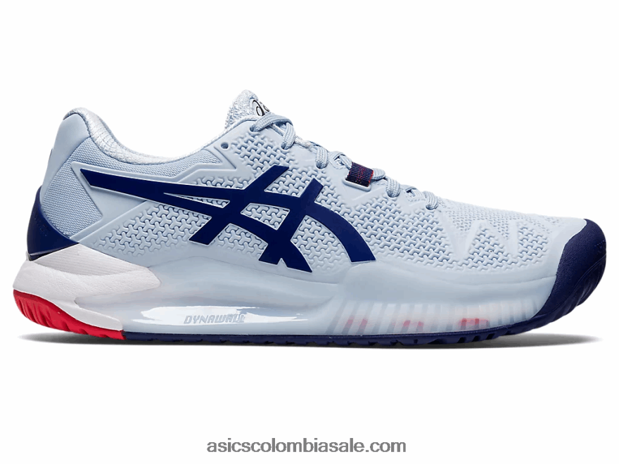 mujer Asics resolución de gel 8 cielo suave/azul marino 20X82N3122