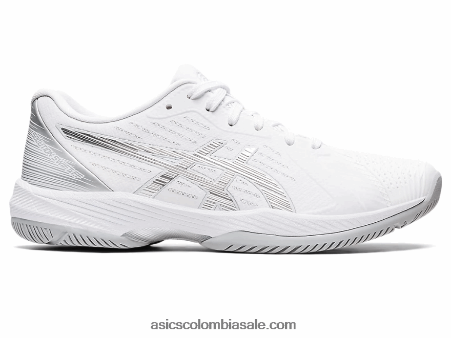 mujer Asics solución rápida ff blanco/plata pura 20X82N3432