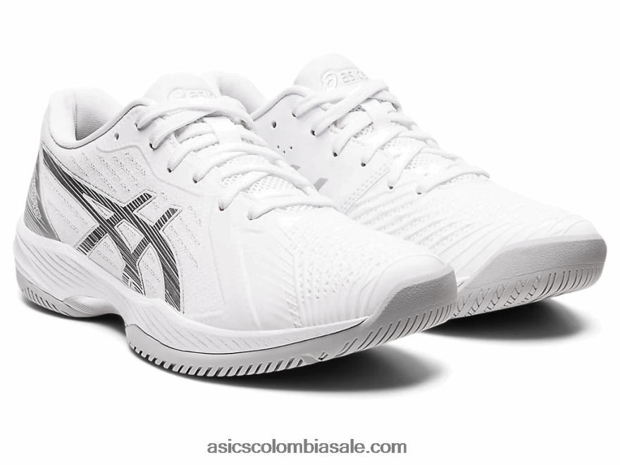 mujer Asics solución rápida ff blanco/plata pura 20X82N3432